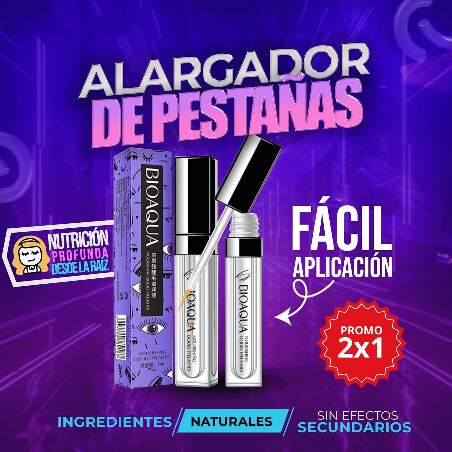 2x1 Sérum de Crecimiento Rápido: Pestañas Largas en Tiempo Récord 🔥